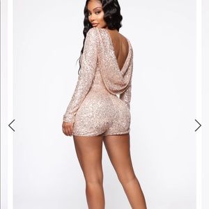 Fashion Nova glitz and glamor sequence Romper *New